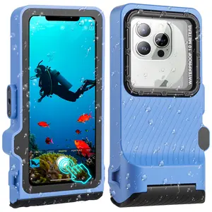 2025 hot-selling diving phone case, 15 meters underwater waterproof, compatible with 4.7-6.9-inch iPhone & Samsung & Android phones, underwater touch screen 4K shooting, a must-have for diving, snorkeling, swimming and traveling