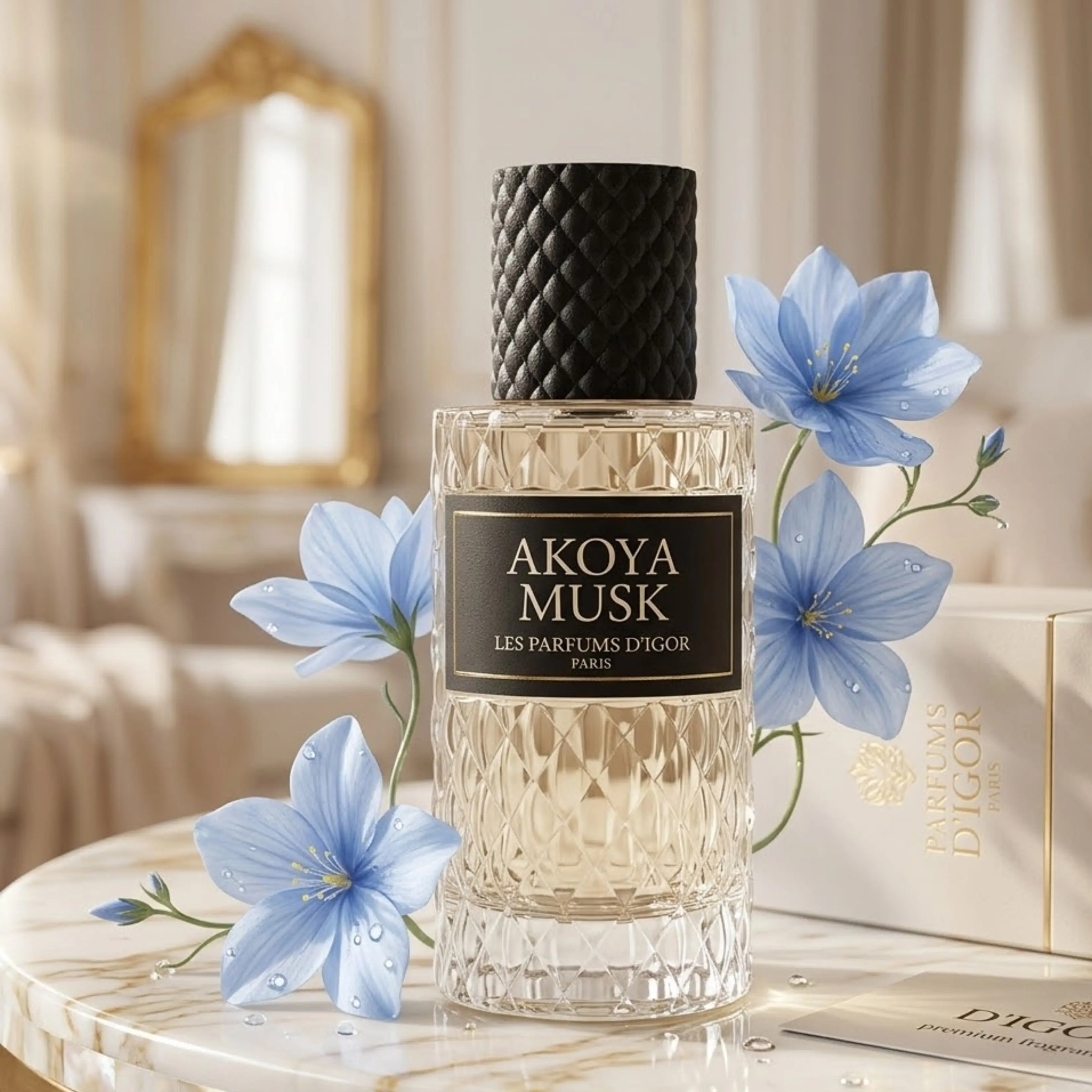 Akoya Musk Perfume by Les Parfums d'Igor | Soft Fresh Unisex Fragrance | Long Lasting Musk Perfume for Men & Women | Luxury Everyday Scent