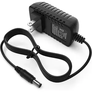 12 Volt 2A Power Adapter Supply AC to DC 2.1mm X 5.5mm Plug 12v 2 Amp Wall Plug Extra Long 8 Foot Cord LED Strip Module Light