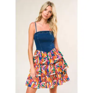 LACED IN LOVE WOVEN MINI DRESS