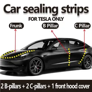 Car sealing strips suitable for Tesla modely3/Y full car sealing strips sound insulation and noise reduction door shock absorption and waterproof strip modification accessories