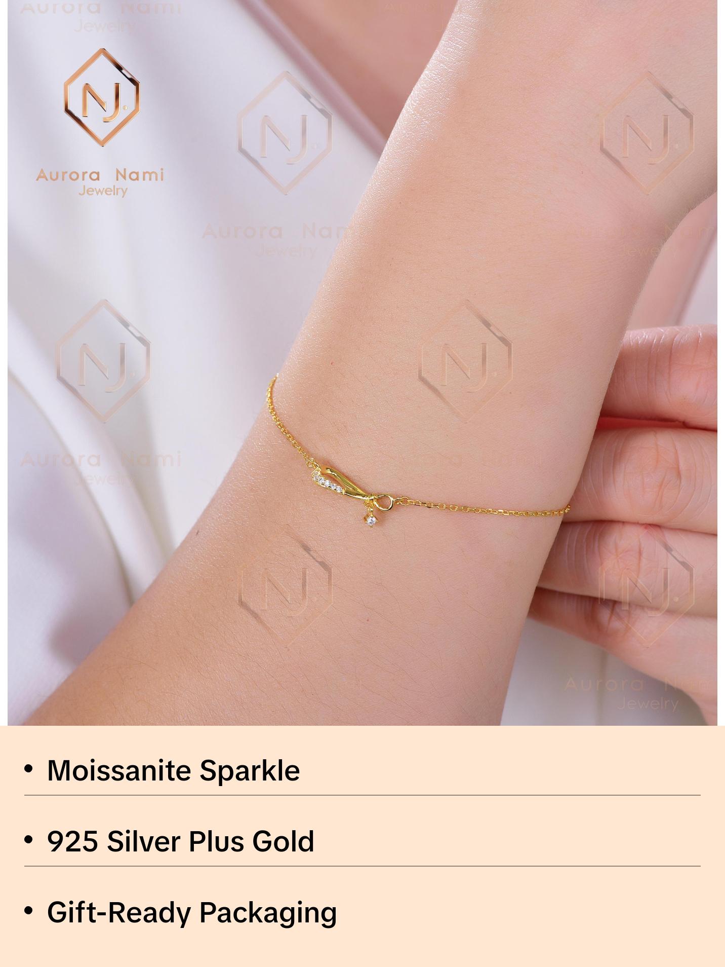 Christmas Bow Bracelet with Diamond