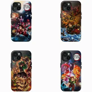 4 Styles Demon Slayer Infinity Castle Phone Case, Demon Slayer Phone Case For IPhone 11 12 13 14 15 16 Pro Max Plus X SE, Samsung S21 S22 S23 S24 S25 EGA