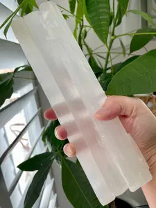 Selenite Sticks 9-10 inch | BOGO Free | Raw Unpolished Selenite Satin Spar Sticks