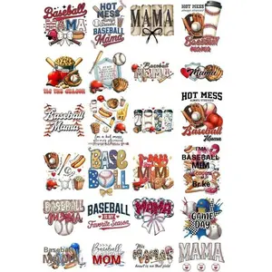 UV DTF Cup Wrap - America Sport UV DTF Cup Wraps for 16 oz America Football Uvdtf Decals Waterproof Rub on Transfer Baseball Stickers for Glass Cups Wood Crafts Graphic Decal Sport Themes (Baseball)