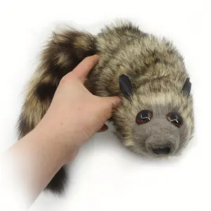 Lifelike Moving Raccoon Magic Trick - Realistic Faux Fur Illusion Gimmick for Magicians, Youngsters & Party Games, Educational Novelty Toy with Brown & Black Faux Fur, Perfect for Stage Performances & Street Shows, Raccoon Toy, Street Perfo
