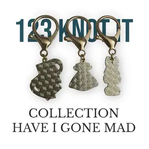 Have I gone mad - set of 3 large clasp stitch markers for crocheting