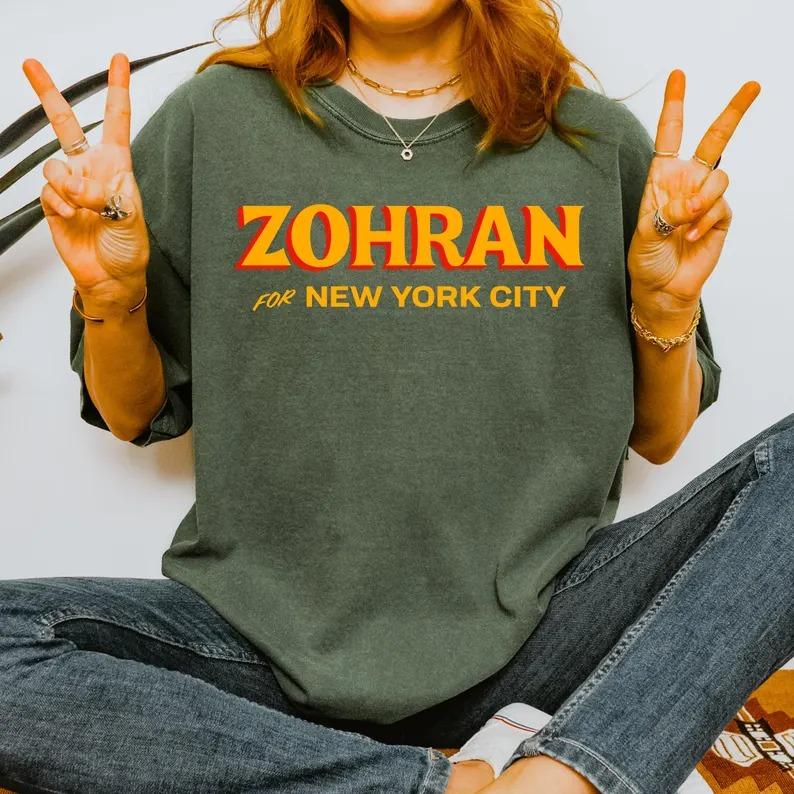 Comfort Colors Zohran for New York City, Mayor Mamdani 2025 Shirt, Vote Zohran Rank Zohran Tee, Progressive Democrats, Freeze Rent Tee, Unisex Fit
