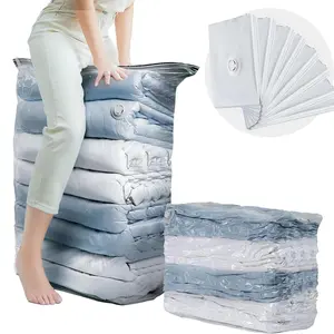 4-Pack Vacuum Storage Bags, Large Cube (39x32x31 Inches), Extra-Large Vacuum Sealed Bags, Ideal for Blankets, Clothes, Closet Organization, Space-Saving, Transparent