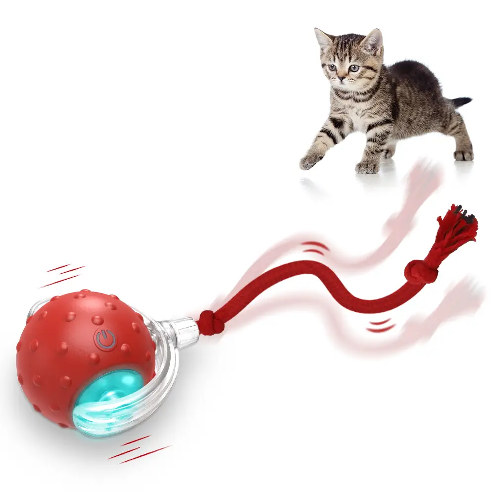 Smart Interactive Cat & dog Toys Ball for Indoor Cats & Dogs Fast Rolling on Floor Carpet, Chirping & Motion Activate Cat &dog Toys universal ball/c