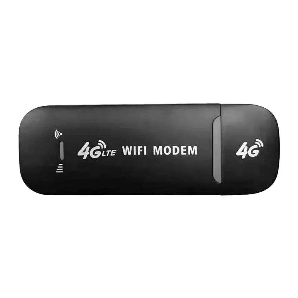 4G WiFi Router Black Up to 10 Users Stable Easy Connection USB Plug and Play 4G LTE Router for Hotspot Micro SIM Card Phone PC
