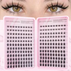 240pcs False Eyelashes, CC Curl Cluster Lashes, Dense Style, 10-20mm Mixed Length, Large Capacity, Suitable for Home Application, Beginner Friendly, DIY Eyelashes, Eyelash Extension