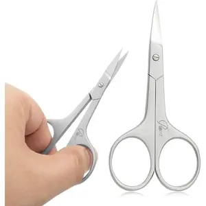 Cuticle Scissors Professional Grooming Scissors Stainless Steel Eyebrow Scissors-Eyelash(Cuticle Scissors)