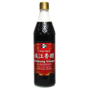 NPG Premium Authentic Chinkiang Vinegar 19.61 Fl Oz (580ml)- Naturally Brewed Chinese Black Vinegar, 3 Years Aged Zhenjiang Black Rice Vinegar