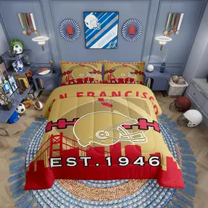 Football Comforter for Rugby Fan,Football Bedding Set for Boys,Sports Game Duvet Insert Breathable Soft Blanket Room Blanket