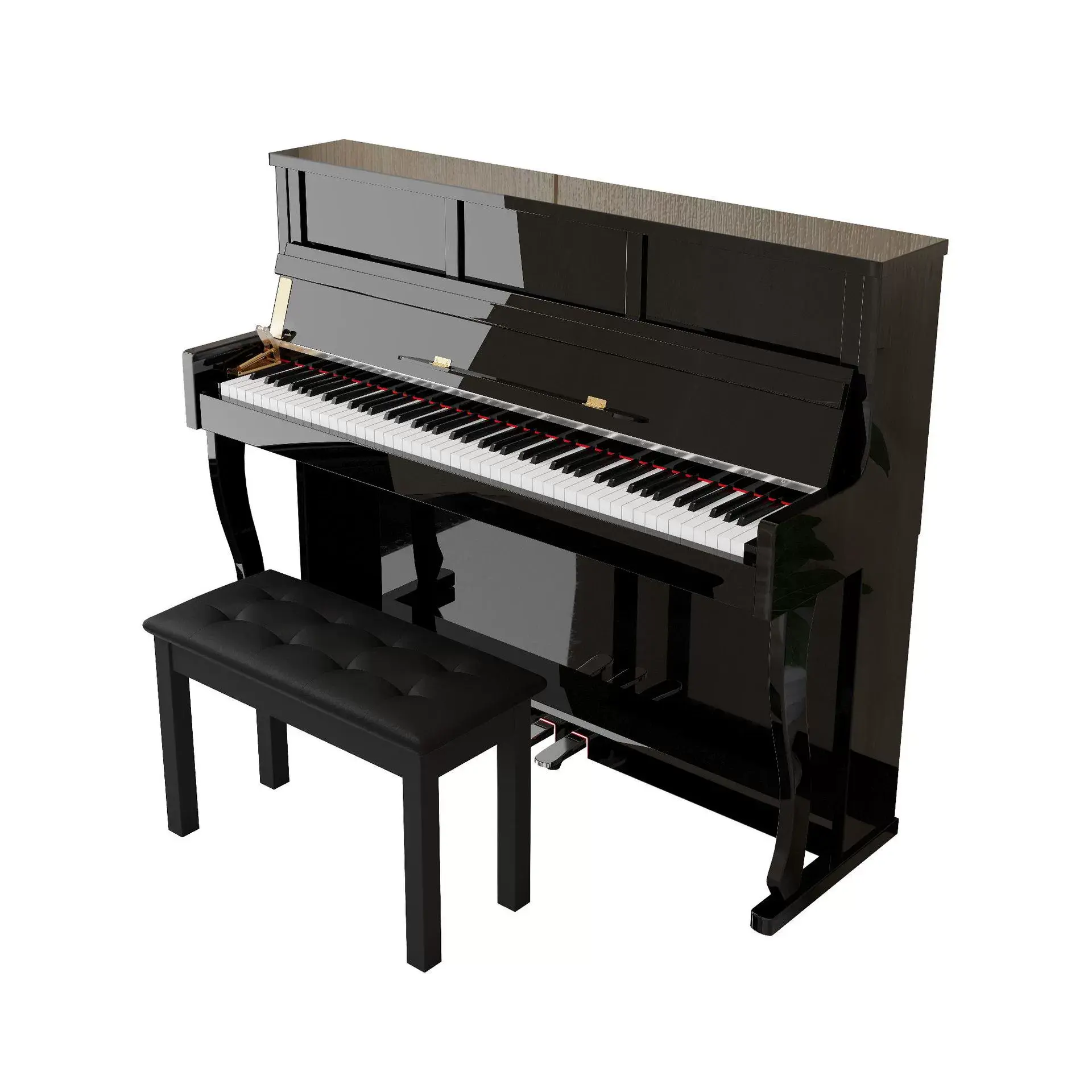Upright 88-key lacquered electric piano for professional exams, digital piano for beginners, students, and home teaching