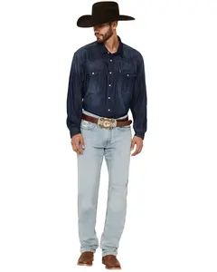 Cinch Men's White Label Light Wash Relaxed Straight Leg Stretch Denim Jeans - Mb92834064