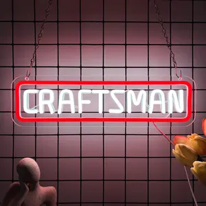 Vibrant "CRAFTSMAN" LED Neon Light Sign,USB Powered,Perfect for Home, Bar, Cafe, Kitchen Wall Art, Wall Decor