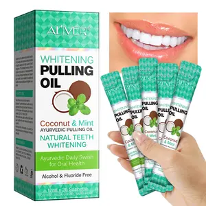 Aliver Coconut Mint Mouthwash Travel Pack 20 Strips Per Box, Ayurvedic Daily Use, Alcohol-Free Fluoride-Free Fresh Breath, Oral Health Care