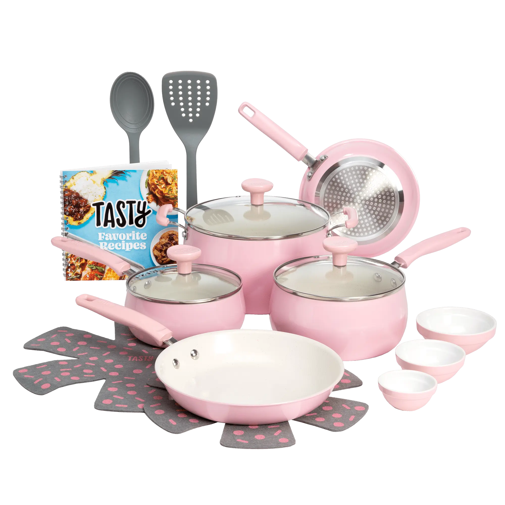 Tasty Clean Ceramic 16 Piece Non-Stick Aluminum Cookware Set