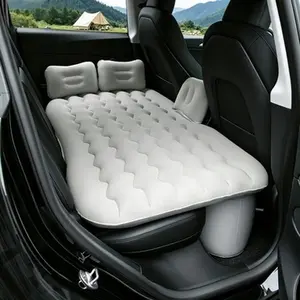Inflatable Car Air Mattress Back Seat Bed with Air Pump,55" (L) x 35" (W) Portable Thickened Car Travel Camping Sleeping Air Mattress Blow Up Bed for Mid-Size,Full-Size Car SUV outdoor