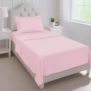 Twin Sheet Set - Twin Sheets - Bedding Sheets & Pillowcases with Deep Fitted Sheet, Breathable, Wrinkle & Fade Resistant - 3 Piece(Blush Pink)
