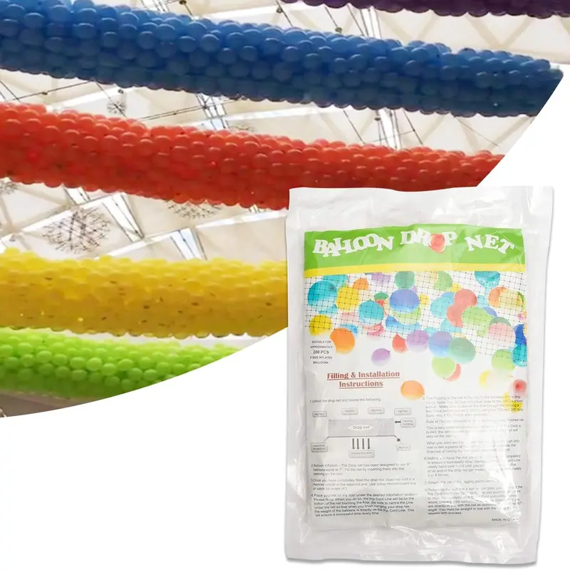 Cherish XT Nylon Lightweight Reusable Mass Release Net Tool - Large Ceiling Release Bag, Made for Latex Balloons, Party Ready, Protects Inflated Units, 2.4x1m/3.6x2m/7.2x2m/11x2m Sizes, for Baby Shower, Annual Meetings, Home & Festive Party Supplies