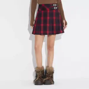 Women's Mini Skirt - Wild Fable Red/Black Plaid 2