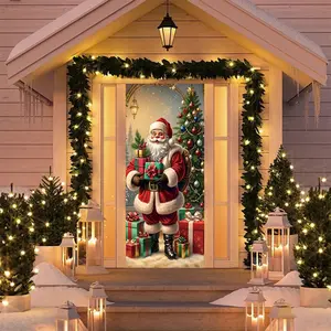 Elastic Room Door Decoration Set, Simple Installation, Christmas Halloween Door Cover, Holiday Party Decor, 82.7in X 35.4in