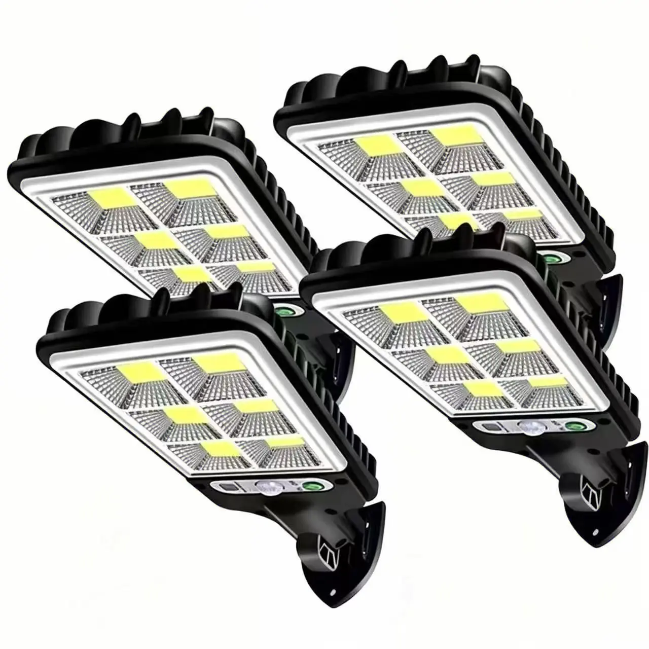 4 Pack Outdoor Solar Security Lights, 120 LED Motion Sensor Wall Lamp, IP65 Waterproof Wireless Light with Remote Control, Solar Powered Wall Mount for Yard, Driveway, Garage, Fence, Patio & Garden