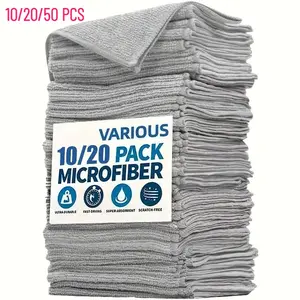 10/20/50 Pcs Durable Microfiber Cleaning Cloths - Highly Absorbent, Lint-Free & Scratch-Free for Car Detailing, Kitchen, Hotel & Household Cleaning, Quick-Dry & Machine Washable,Hotel, Restaurant Kitchen Cleaning