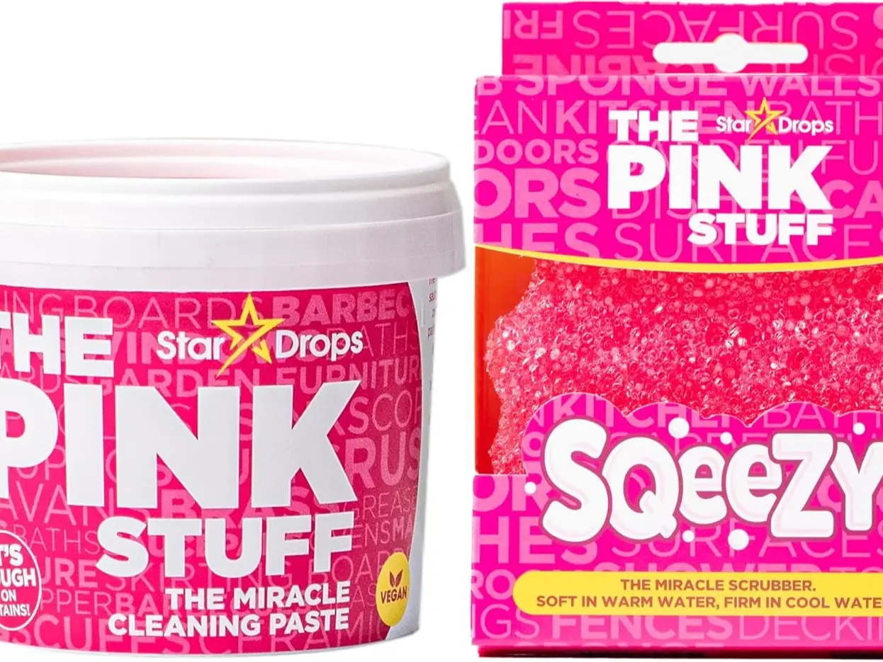 The Pink Stuff Miracle Cleaning Paste - SQeeZY Scrubber Sponge Bundle