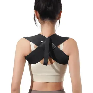 Open strap fitness heavy shoulder strap bench press shoulder lift training strap open shoulder auxiliary strap chest straight back correction strap Healthcare Black upper brace hunchback aligner Tool neck slim fit posture support