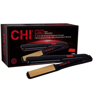 CHI G2 2nd Generation 1 Inch Ceramic Titanium Hairstyling Iron with Thermal Mat for Next Generation Styling & Heat Protection