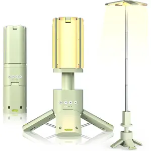 Telescopic Camping Lights Rechargeable 14000 mAh Led Multifunction Magnetic Lanterns Job Site Lighting Cordless Dimmable Camping Tent Lamp Portable Power Supply 6000LM IPX5 Waterproof (White)