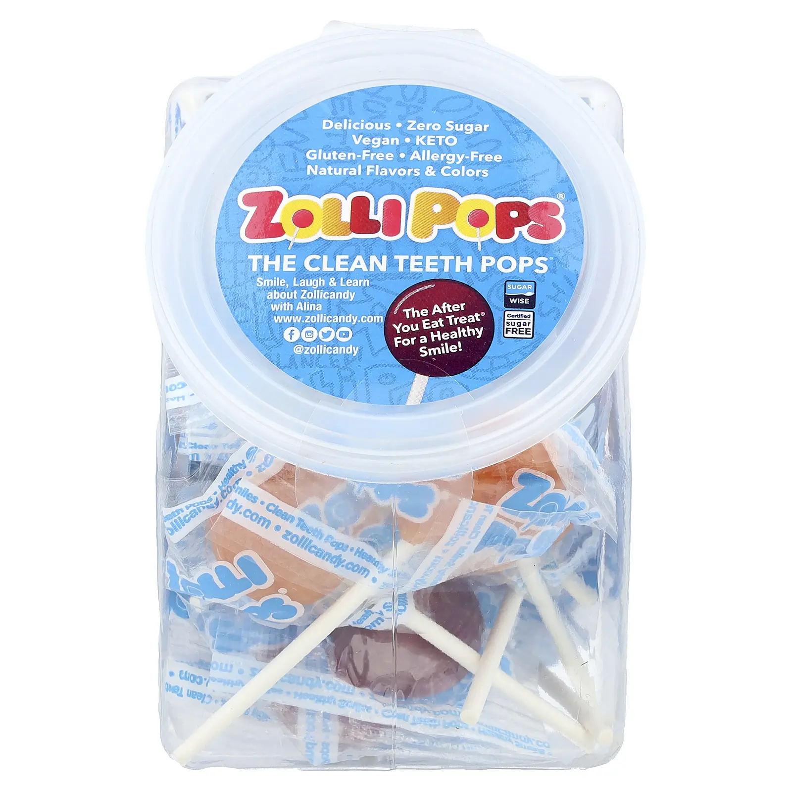 Zollipops The Clean Teeth Pops®, Assorted, Approx. 23 Pops, 5.2 oz