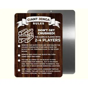 Giant Jenga Sign 12x18