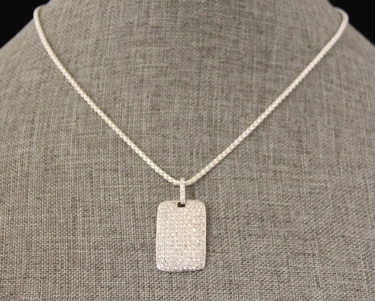Pave Paddle Necklace