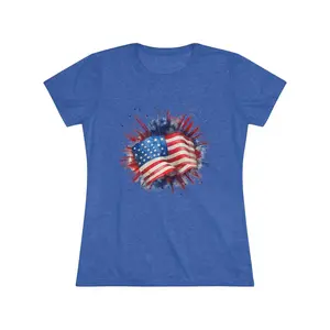 Women's Triblend Tee Cotton Fabric Womenswear  Soft Top Slim Light