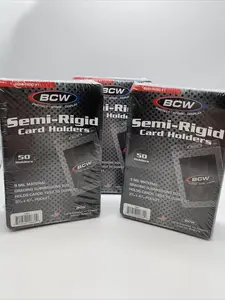 BCW Semi-Rigid Card Holders #1 3 Packs of 50 Sleeves, 150 Total