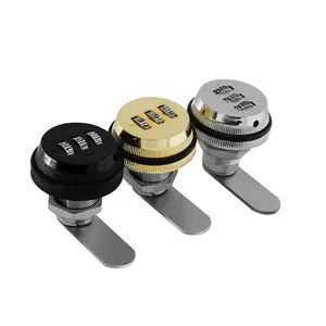 Drawer Password Turn Lock No Key Required Secure Anti-Theft with 3 Color Options Black Gold Silver