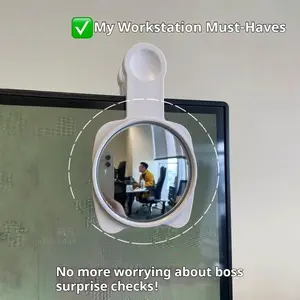 Office Privacy Mirror｜Clip-On Monitor Mirror for Discreet Awareness. Never Miss Boss or Colleagues Approaching