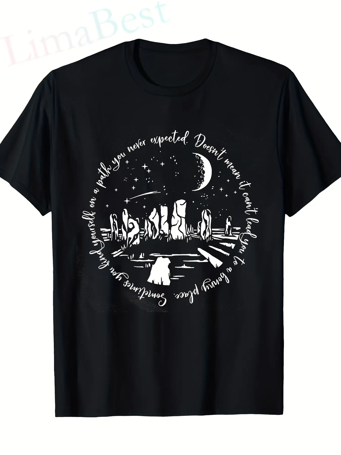 Unisex 2024 Outlander Path Quote Graphic, Humorous unisex soft cotton short sleeve t shirt, vintage graphic casual tee for men women teens, perfect birthday holiday gift for camping travel gym daily street  wear