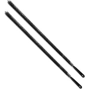 Drain Cleaning Brush 2 Pack, 23.6 Inch Long Pipe Cleaner Brush, Flexible Drain Clog Remover Tool with Nylon Bristles, Sink Drain Cleaner for Hair Clogs, Kitchen Sink, Bathroom Tub, Shower Drain