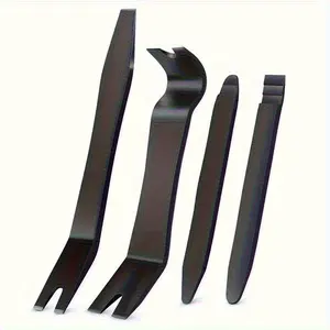 Auto Repair Tools Kit 4Pcs Set for Stereo Radio DVD Player Dashboard Trim Panel Clip Car Interior Plastic Fastener Remover Pry Bar Easy Storage DIY Friendly