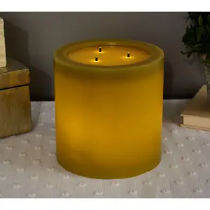 Bethlehem Lights Triple Wick Flameless Jumbo Pillar Bethlehem Lights Triple Wick Flameless Jumbo Pillar
