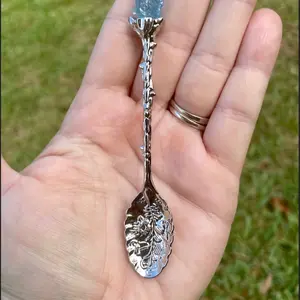 Aquamarine Crystal Spoon Silver