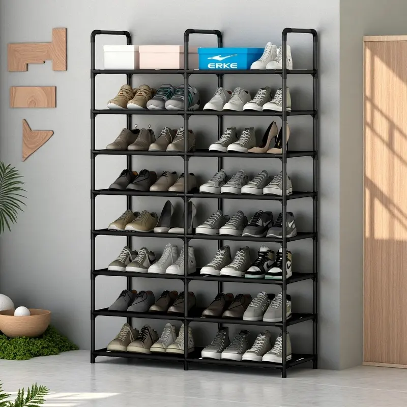 Shoe Rack Storage Organizer Metal Tall Free Standing Shelf for Closet Entryway Bedroom summerwins