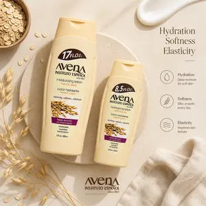 Instituto Español Avena Moisturizing Lotion - Hydrating Body & Hand Lotion with Oat Extract, Fast Absorption for Soft Smooth Skin, 17 fl oz & 8.5 fl oz, Lightweight Daily Moisturizer