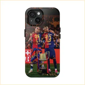 Yamal & Raphinha Celebrating 2025 King's Cup Phone Case Compatible with iPhone X, 11, 12, 13, 14, 15, 16 & more Unique Cute